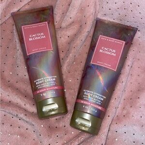 2 - 8oz Bath & Body Works Cactus Blossom 24 Hour Ultimate Hydration Body Cream